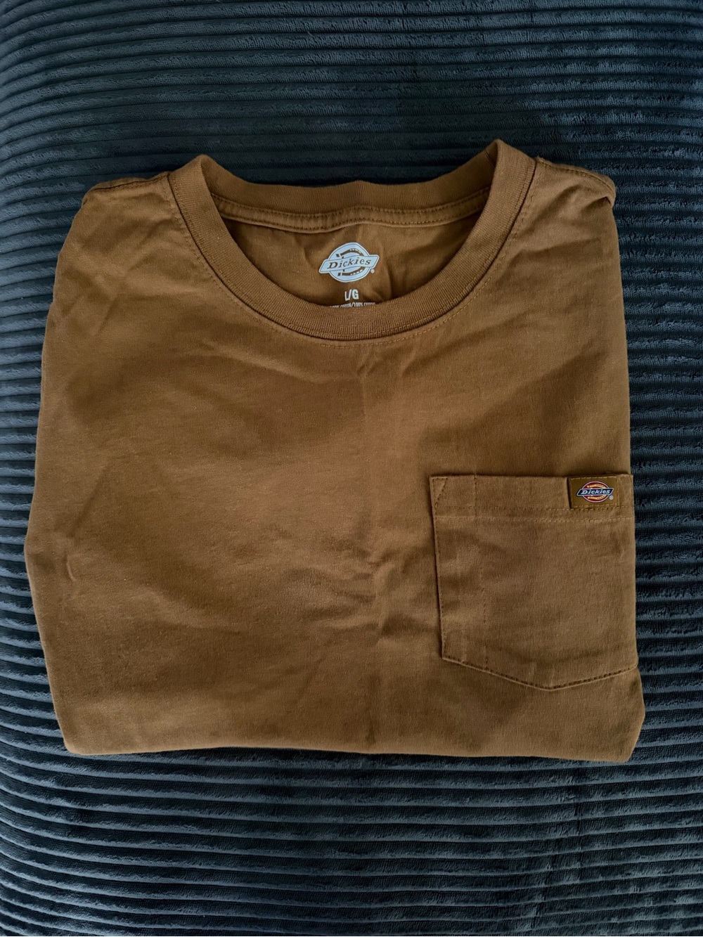 Dickies Men's Brown Short Sleeve Pocket Tee